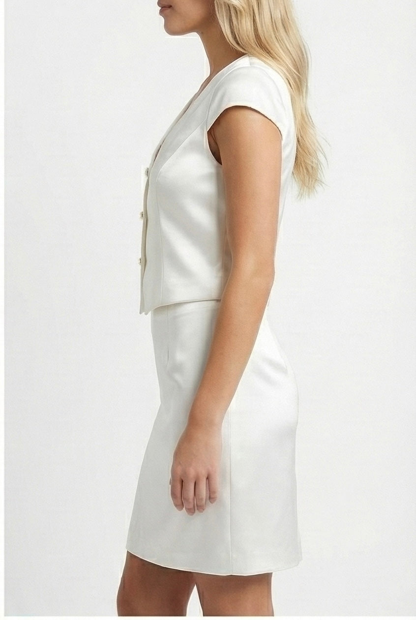 Elise Tweed Co-Ord Set – Classic Charm in Cream