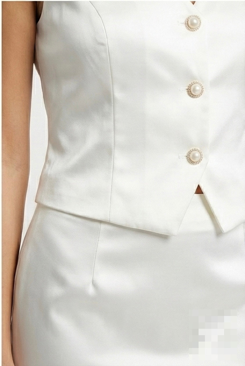 Elise Tweed Co-Ord Set – Classic Charm in Cream