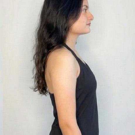 Skyla Slit Midi Dress – Black Elegance with a Bold Edge