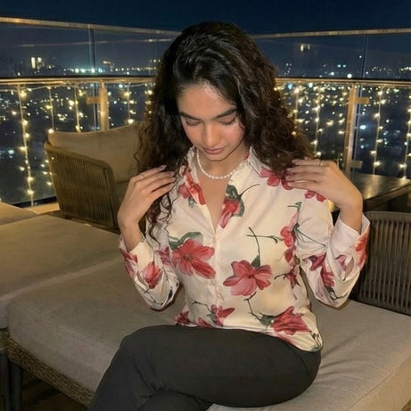 PRINTED FLORAL FULL LENGTH TOP