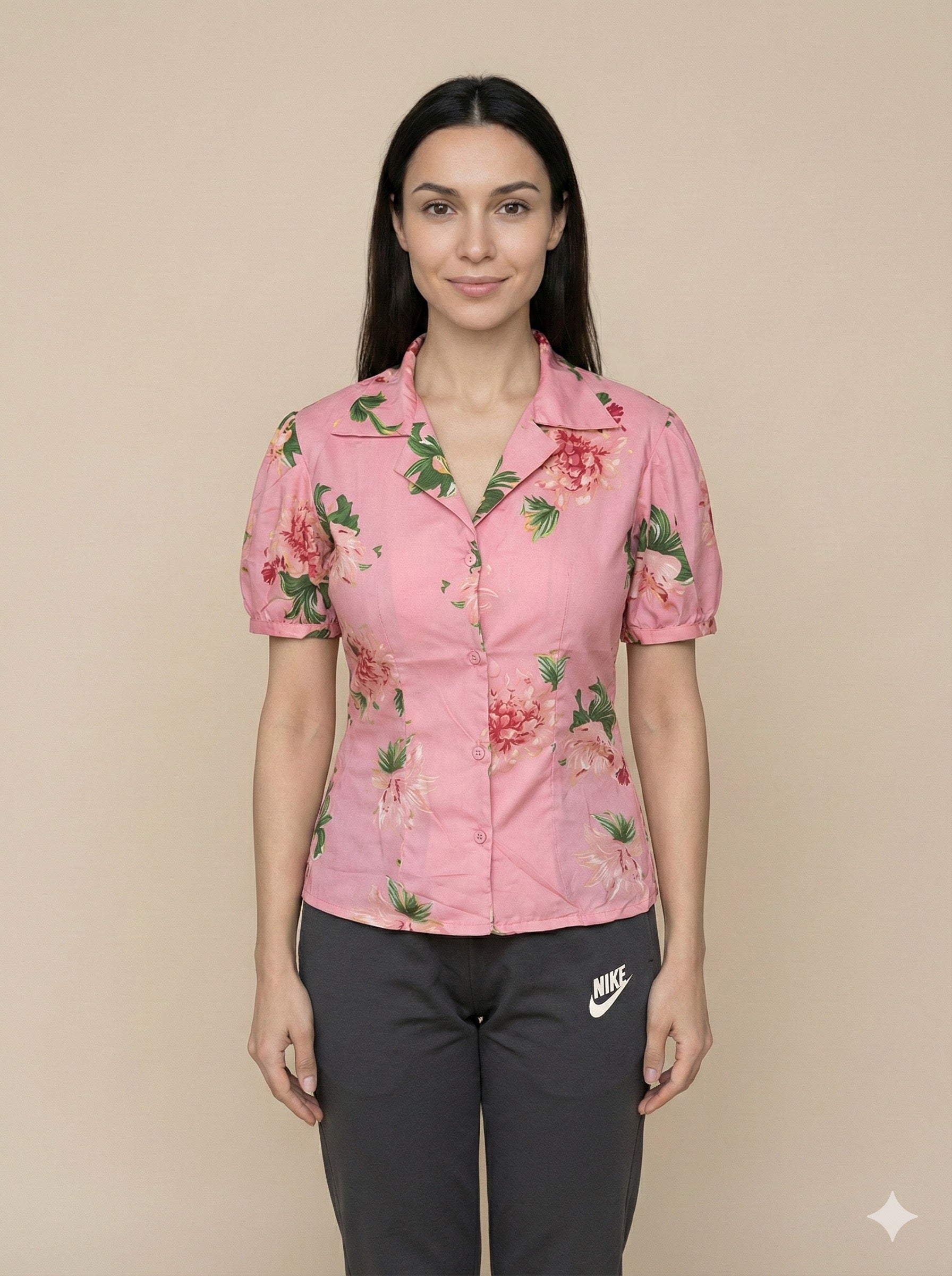 Sequina satin pink Top