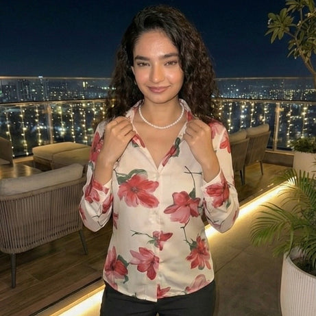 PRINTED FLORAL FULL LENGTH TOP