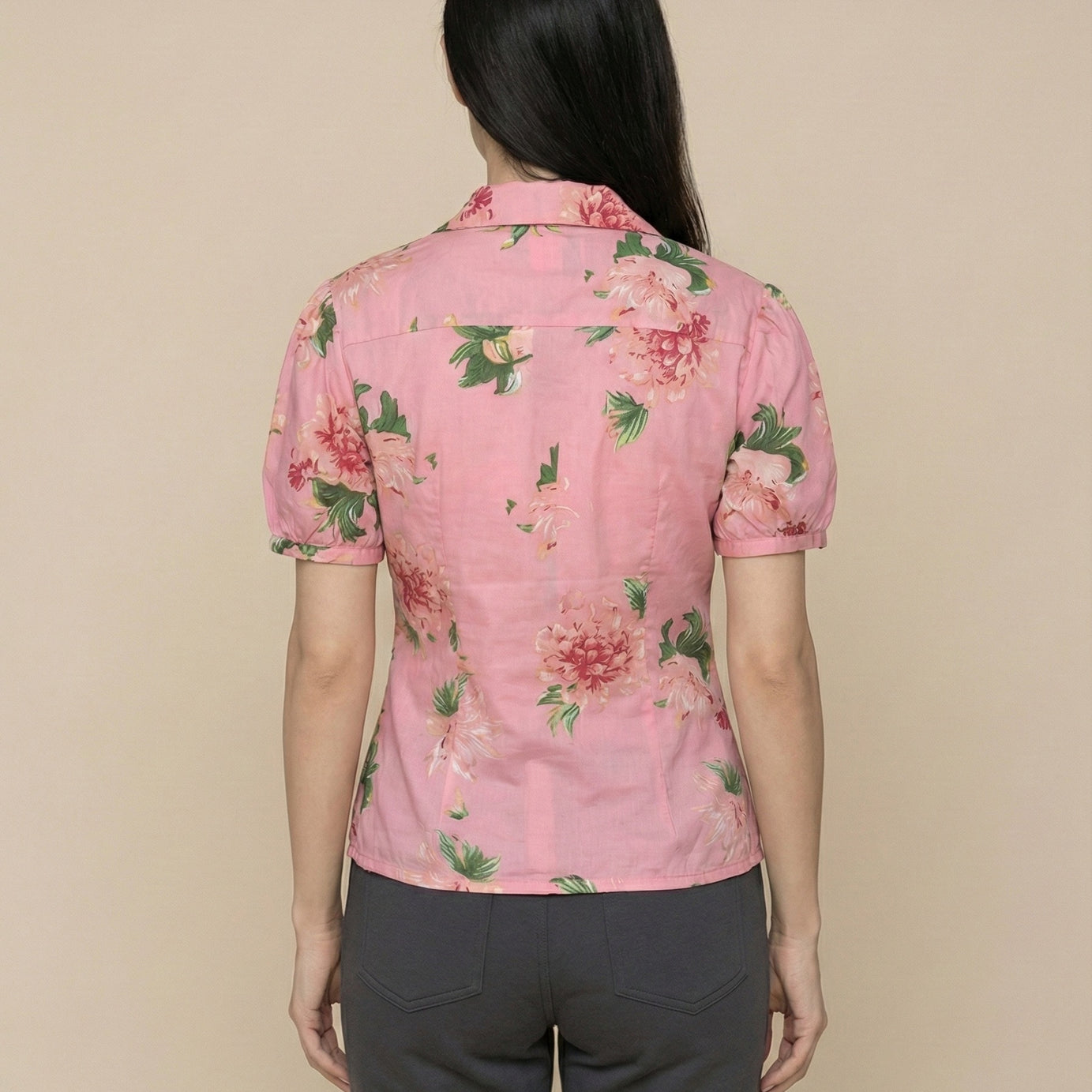 Sequina satin pink Top